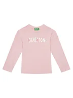 Bluzki damskie - United Colors Of Benetton Bluzka 3I9WG10HV Różowy Slim Fit - miniaturka - grafika 1