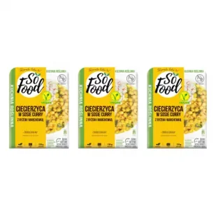 So Food Ciecierzyca w sosie curry z ryżem i marchewką zestaw 3 x 330 g - Szybkie dania obiadowe - miniaturka - grafika 1
