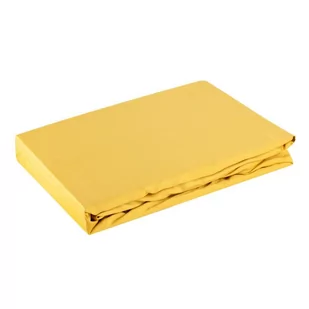 Eurofirany Wysokie prześcieradło satynowe z gumką musztardowe 180x200+30cm ef-prze-sat-gum-mus-180x200+30 - Prześcieradła - miniaturka - grafika 1