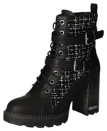 Botki damskie - Mustang Damskie sztyblety 1505-501, czarne, 40 EU, czarny, 40 EU - miniaturka - grafika 1
