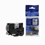 Papier do drukarek - Taśma zamiennik Brother TZ-261 / TZe-261, 36mm x 8m, czarny druk / biały podkład - miniaturka - grafika 1