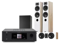 Kino domowe - NAD T758 V3i (czarny) + Diva 5 (dab) + Diva 7 (dab) + Basso 880 (czarny) - miniaturka - grafika 1