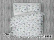 Pościel dla dzieci - Pościel 100x135 1186E Myszki szare groszki niebieskie biała - miniaturka - grafika 1