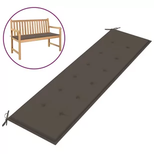 vidaXL Poduszka na ławkę ogrodową, taupe, 180x50x3 cm - Poduszki ogrodowe - miniaturka - grafika 1