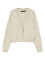 Swetry damskie - Vero Moda Kardigan w kolorze beżowym - miniaturka - grafika 1