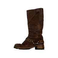 Kozaki damskie - Brązowe kozaki damskie UGG 37,5 - miniaturka - grafika 1