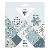 Papier do origami 15x15 cm -  60 arkuszy - Polar Christmas Clairefontaine - Zabawki kreatywne - miniaturka - grafika 1