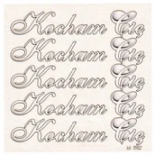 Scrapbooking - Tekturka Kocham Cię zestaw 5 napisów - miniaturka - grafika 1