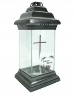 Lampiony i znicze - Znicz Dla Męża Kapliczka Lampion Szklany Z Dedykacją Kochanemu Mężowi - miniaturka - grafika 1