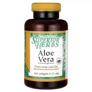 SWANSON Aloe Vera (Aloes) extrakt 25 mg 100 kaps. Swanson - Suplementy naturalne - miniaturka - grafika 1