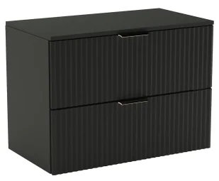 Czarna szafka wisząca pod umywalkę nablatową 40x12x4 M0-B82 - Szafki łazienkowe - miniaturka - grafika 1