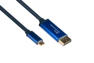 Adaptery i przejściówki - Alcasa 4812-CSF030B adapter kablowy 3 m USB Type-C DisplayPort Niebieski - miniaturka - grafika 1