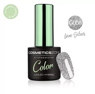 Lakier hybrydowy hipoalergiczny srebrny brokatowy 7ml – Luxe Silver G008 - Lakiery hybrydowe Lakier hybrydowy hipoalergiczny srebrny brokatowy 7ml – Luxe Silver G008 - Lakiery hybrydowe - miniaturka - grafika 1