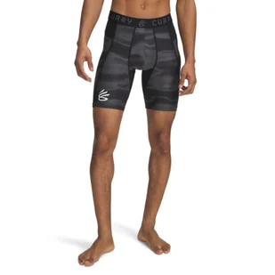 Męskie legginsy krótkie treningowe Under Armour UA Curry HG Prtd Shorts - czarne - Spodnie męskie - miniaturka - grafika 1