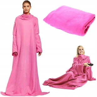 Koc Z Rękawami Polar Ciepła Bluza Szlafrok Xxl - Koce - miniaturka - grafika 1