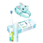 Szczoteczki do zębów dla dzieci - Zestaw prezentowy szczoteczka soniczna do zębów dla dzieci i zegarek, Vitammy, SMILE, krokodyl, niebieski - miniaturka - grafika 1