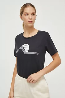 Koszulki sportowe damskie - Burton t-shirt bawełniany damski kolor czarny - grafika 1