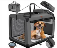 Torby podróżne - Torba podróżna transportowa transporter składany dla psa M antracyt Lovpet - miniaturka - grafika 1
