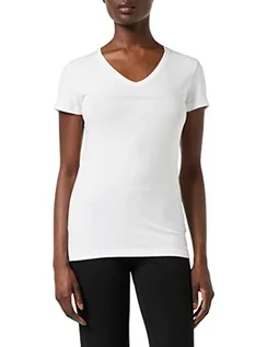 Koszulki i topy damskie - Emporio Armani Iconic Cotton T-Shirt damski, biały, XS - grafika 1