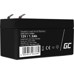 Green Cell Akumulator bezobsługowy AGM VRLA 12V 1.3Ah do systemów alarmowych i zabawek AGM41 - Baterie do zasilaczy awaryjnych UPS - miniaturka - grafika 1