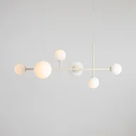 Lampy sufitowe - Dione lampa wisząca 6-punktowa kremowa 1092K9 - miniaturka - grafika 1