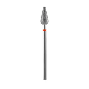 Staleks Frez Diamentowy Grusza Zaokrąglona Czerwona EXPERT Średnica 5mm / Część Robocza 12mm - Frezarki do paznokci - miniaturka - grafika 1