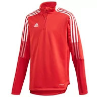 Odzież sportowa dziecięca - Bluza dla dzieci adidas Tiro 21 Training Top Youth czerwona - miniaturka - grafika 1