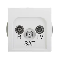 Gniazdka elektryczne - Kontakt Simon Gniazdo RTV / SAT końcowe BASIC biały - miniaturka - grafika 1