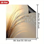 Akcesoria i części do zmywarek - TEMU 1 szt. Złota Pszenica & Kryształowe Akcenty Nakładka Magnetyczna na Urządzenie - 23x25,59 Cali Bez Kleju, Łatwa w Czyszczeniu, Trwały Design - miniaturka - grafika 1