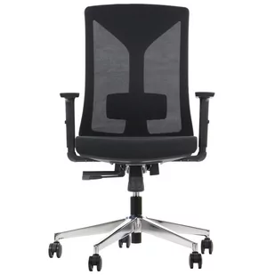 Fotel biurowy, krzesło biurowe Fotel obrotowy HAGER czarny/podstawa chromowana - Fotele i krzesła biurowe - miniaturka - grafika 1