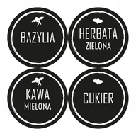 Etykiety do drukarek - Naklejki Etykiety Na Przyprawy Słoik 35mm Czarne - miniaturka - grafika 1