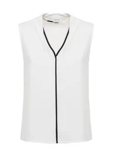 Calvin Klein Bluzka w kolorze białym - Bluzki damskie - miniaturka - grafika 1
