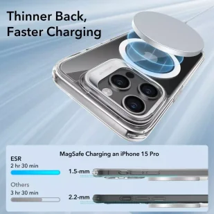 Etui ESR Classic Kickstand Halolock Magsafe do Apple iPhone 15 Pro Clear - Etui i futerały do telefonów - miniaturka - grafika 7