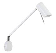 Lampy ścienne - Candellux Lighting kinkiet z wysięgnikiem biały MILLY 21-73907 lampa z włącznikiem do sypialni przy łóżku 21-73907 - miniaturka - grafika 1