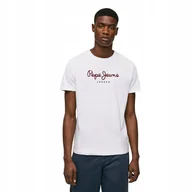 Koszulki męskie - PEPE JEANS KOSZULKA MĘSKA T-SHIRT EGGO N FUTURE BIAŁA r.M - miniaturka - grafika 1