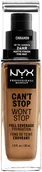 Podkłady do twarzy - NYX Professional Makeup Cant Stop Wont Stop Foundation 15.5 Cinnamon - miniaturka - grafika 1