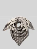 Apaszki i szaliki damskie - Szal z wyhaftowanym logo na całej powierzchni model ‘Kefiah’ - miniaturka - grafika 1