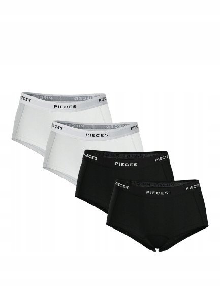 PIECES MAJTKI SZORTY DAMSKIE Z LOGO 4 PACK S X_A