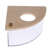 Pielęgnacja i higiena gryzoni - TIAKI narożna piaskownica dla chomików i myszy - Dł. x szer. x wys.: 19 x 19 x 10,3 cm - miniaturka - grafika 1