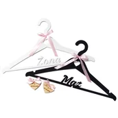 Wieszaki i stojaki - Metalowe spersonalizowane wieszaki ślubne młoda para ślub Żona i Mąż - miniaturka - grafika 1