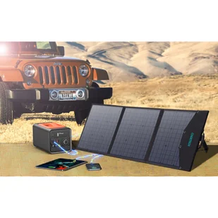 Choetech ładowarka solarna USB składana 120W DC, USB C, 2 x USB czarna (SC008) - Panele fotowoltaiczne - miniaturka - grafika 20