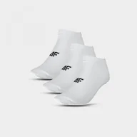 Skarpetki damskie - Damskie skarpetki niskie (3-pack) 4F 4FWMM00USOCF276 - białe - miniaturka - grafika 1