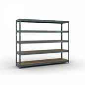 Regały biurowe - B2B Partner Regał półkowy 2000 x 2400 x 600 mm, nośność 450 kg 540036 - miniaturka - grafika 1