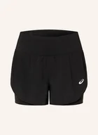 Spodenki damskie - Asics Szorty Do Biegania 2 W 1 Road schwarz - miniaturka - grafika 1