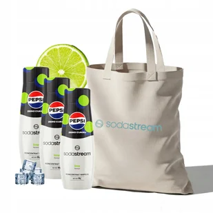 Zestaw Syrop do wody SodaStream PEPSI LIME Zero 3x440 ml + Torba - Syropy i koncentraty owocowe - miniaturka - grafika 1