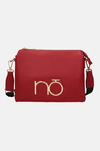 klasyczna trójkomorowa listonoszka Nobo czerwona - Torebki damskie - miniaturka - grafika 1