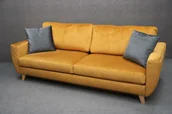 Sofy i kanapy - Sofa Rozkładana Tacoma Tapicerowana Złota 230X100X90 Cm B 5194 - miniaturka - grafika 1