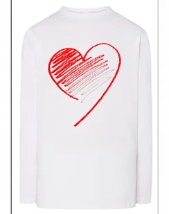 Walentynki Longsleeve męski Czerwone Serce r.XXL - Koszulki męskie - miniaturka - grafika 1