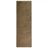Wycieraczki - vidaXL Wycieraczka z możliwością prania, brązowa, 60 x 180 cm - miniaturka - grafika 1