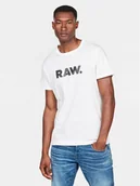 Koszulki męskie - G-Star Raw T-Shirt Holorn D08512-8415 Biały Regular Fit - miniaturka - grafika 1
